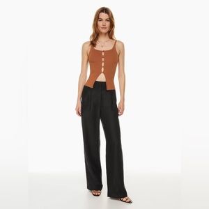EUC ARITZIA WILFRED THE EFFORTLESS PANTS IN BLACK LINEN